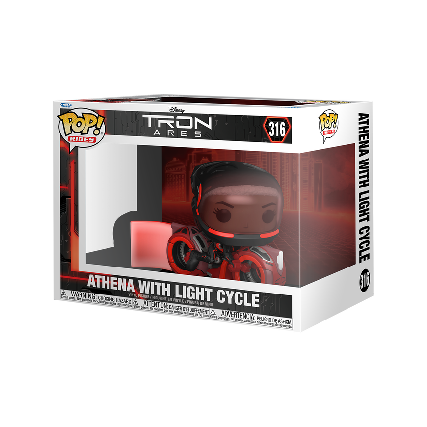 Funko POP figure Rides Disney Tron Ares Athena with Light Cycle