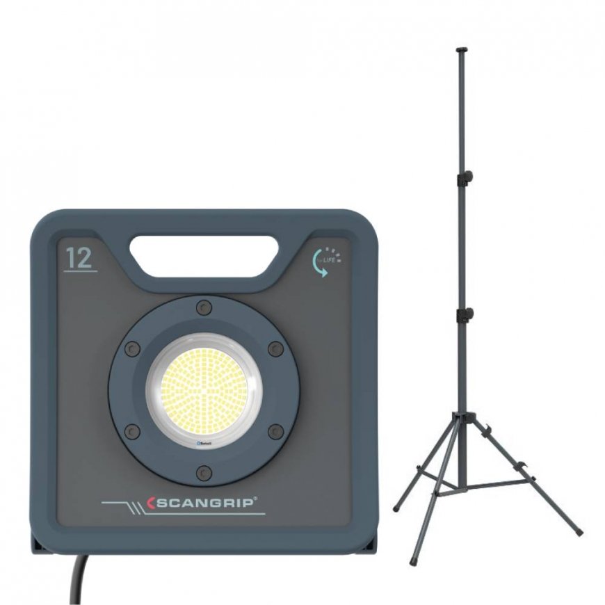 MULTI-LED Work Lamp, 6000 lumens, 41W, NOVA 6, SCANGRIP 03.6203 + 3m Tripod 03.5431 [49.0595] – 2