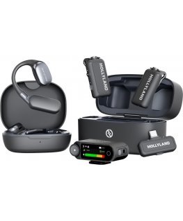 Hollyland LARK MAX 2 Ultimate Combo OWS monitoru ausijām + Kamera RX + USB-C RX mikrofona sistēma