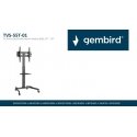 Gembird TVS-55T-01 televizoriaus stovukas su ratukais (pakreipiamas), 32" - 55", juodas Gembird TVS-55T-01 televizoriaus stovukas su ratukais (pakreipiamas), 32" - 55", juodas
