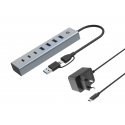 Conceptronic HUBBIES20GP sąsajos šakotuvas USB 3.2 Gen 1 (3.1 Gen 1) Type-C 5000 Mbit/ai Pilka Conceptronic HUBBIES20GP sąsajos šakotuvas USB 3.2 Gen 1 (3.1 Gen 1) Type-C 5000 Mbit/ai Pilka