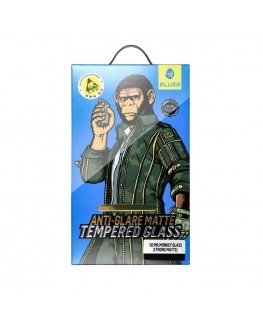 Apple 5D grūdintas stiklas „Mr. Monkey Glass“ – „iPhone 17 Air“, juodas (stiprus privatumas)