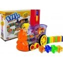 Lean Toys Lokomotīve LED Dominó Vilciens Ar Kublīšiem Akumulators