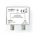 Nedis CSGP40970ME kabelių dalytuvas ar jungtuvas Kabelių skirstytuvas Metalinis, Sidabras