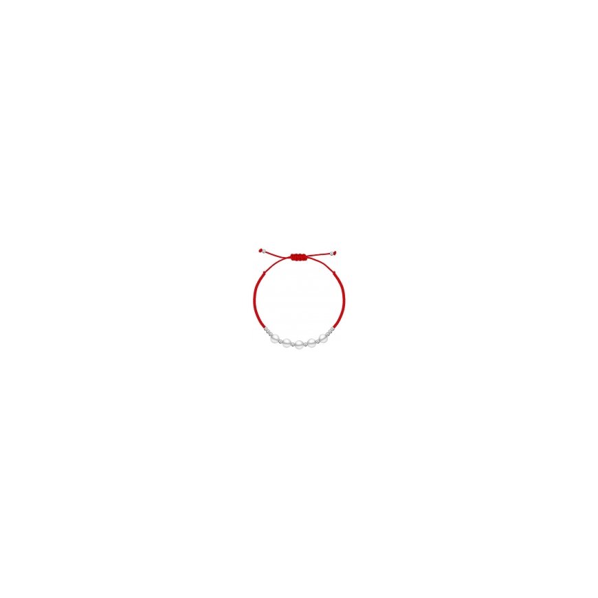 Brilio Silver Juodo audinio apyrankė su Majorica perlais BRC144WBC