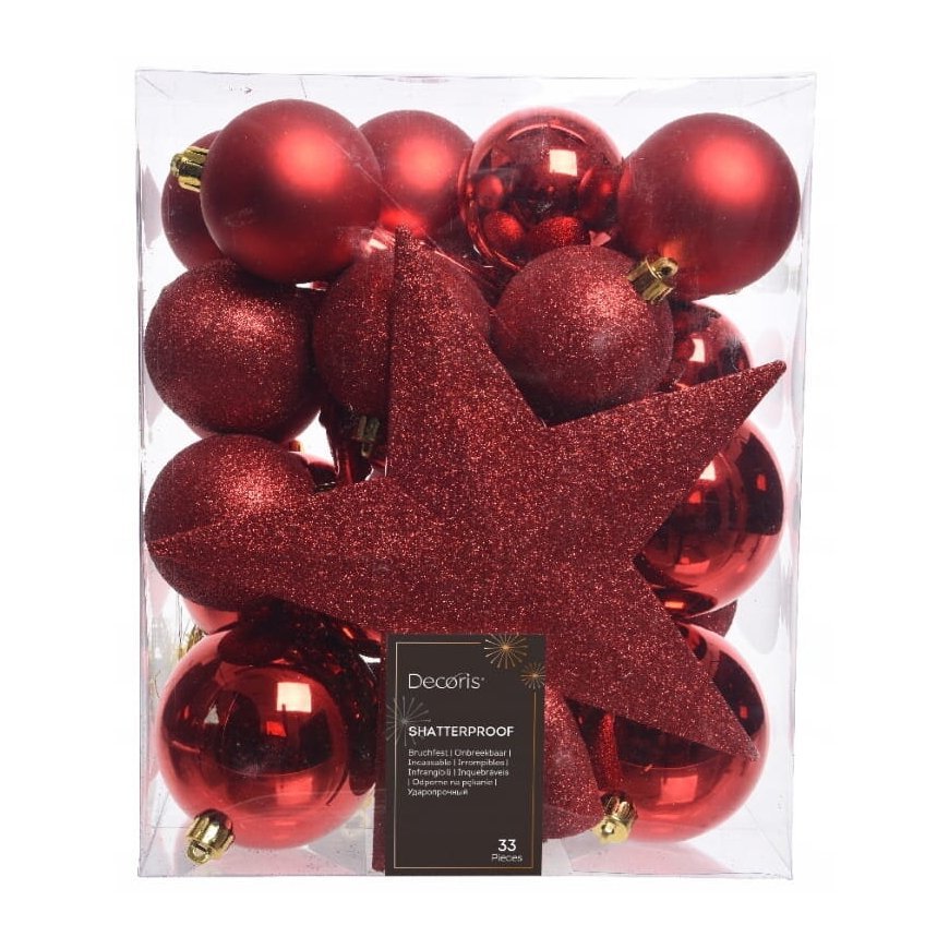 PIECES Christmas Ornament Set, Various Sizes, 60 Pieces. – 2