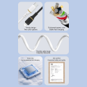 Dudao L25T USB-A - USB-C Silicone Cable 5A 1m - White