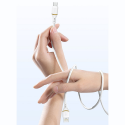 Dudao L25T USB-A - USB-C Silicone Cable 5A 1m - White