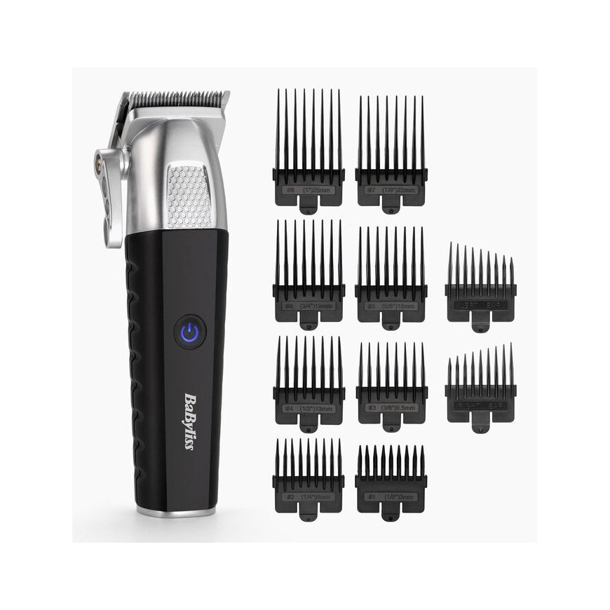 BaByliss E812E bārdas/matu trimmeris Melns, Nerūsējošs