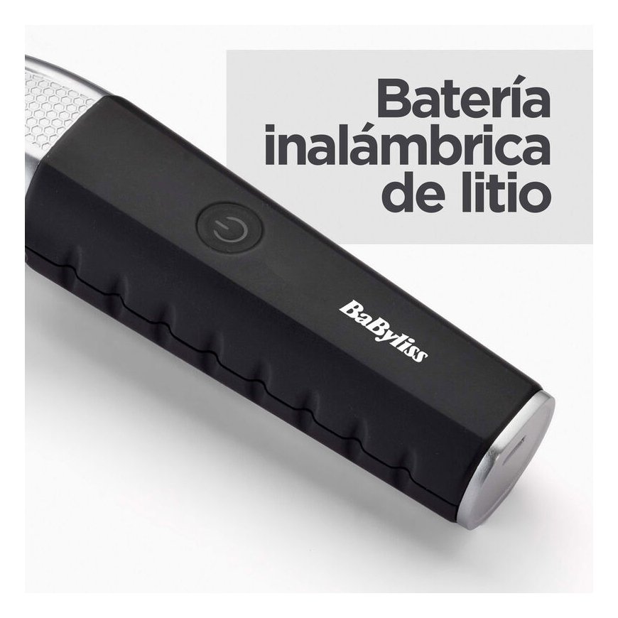 BaByliss E812E bārdas/matu trimmeris Melns, Nerūsējošs tērauds 8 Litija jons – 5