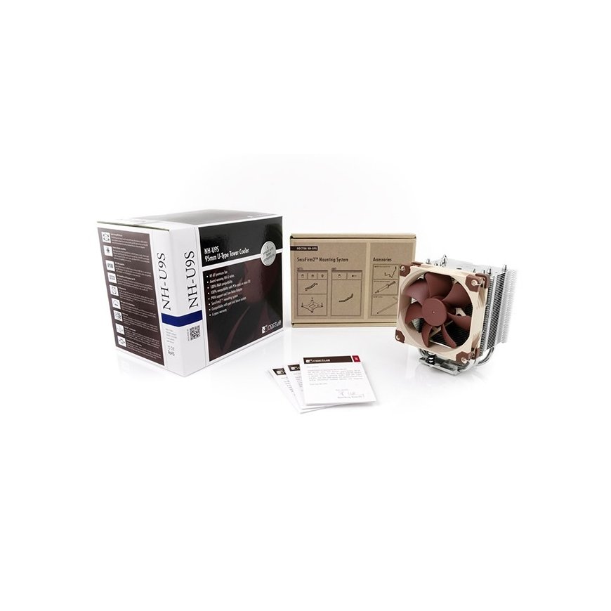 Noctua NH-U9S computer cooling system Processor Cooler 9.2 cm Brown, Metallic – 4