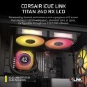 Corsair iCUE LINK TITAN 240 RX LCD Procesors Gaisa dzesētājs 12 cm Melns 1 pcs Corsair iCUE LINK TITAN 240 RX LCD Procesors Gaisa dzesētājs 12 cm Melns 1 pcs