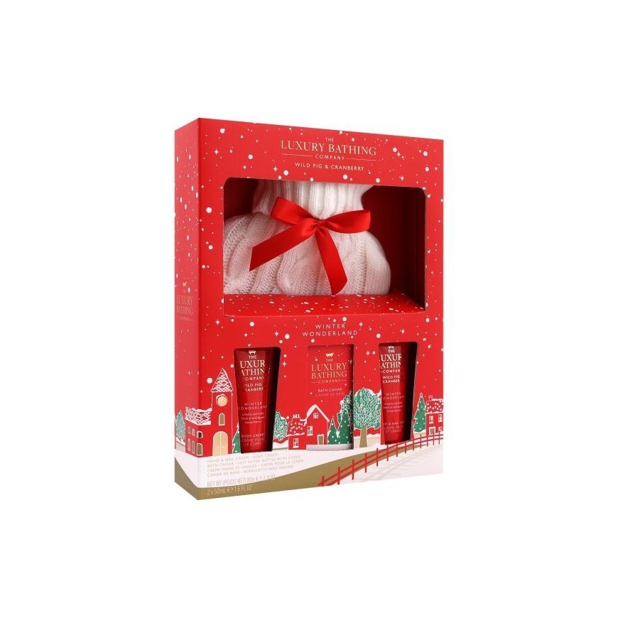 The Luxury Bathing Fig and Cranberry Bath Care Gift Set, 4 pcs.