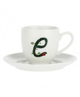 THE WHITE PORCELAIN SOLOTUA Cup and Saucer 90 ml, Design E