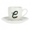 THE WHITE PORCELAIN SOLOTUA Cup and Saucer 90 ml, Design E THE WHITE PORCELAIN SOLOTUA Cup and Saucer 90 ml, Design E