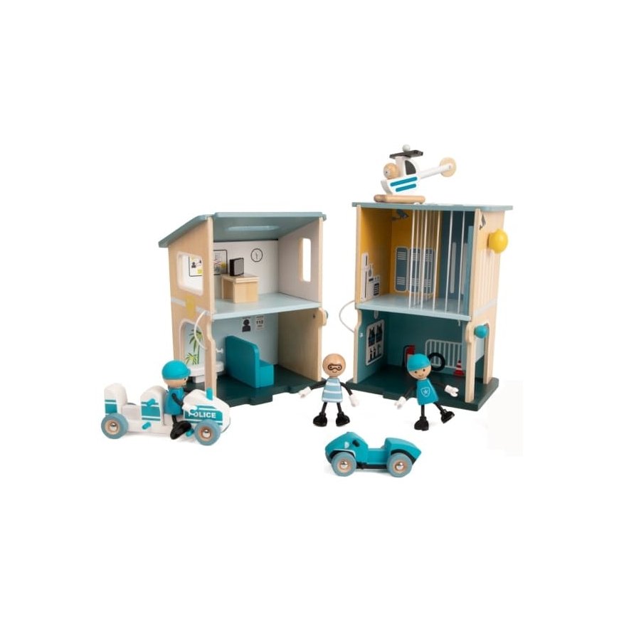 ClassicWorld Classic World Puisä Toy Police Station with Accessories
