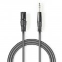 Nedis COTH15100GY30 audio kabelis 3 m XLR 6.35mm Pelēks Nedis COTH15100GY30 audio kabelis 3 m XLR 6.35mm Pelēks