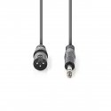 Nedis COTH15100GY30 audio cable 3 m XLR 6.35mm Grey Nedis COTH15100GY30 audio cable 3 m XLR 6.35mm Grey