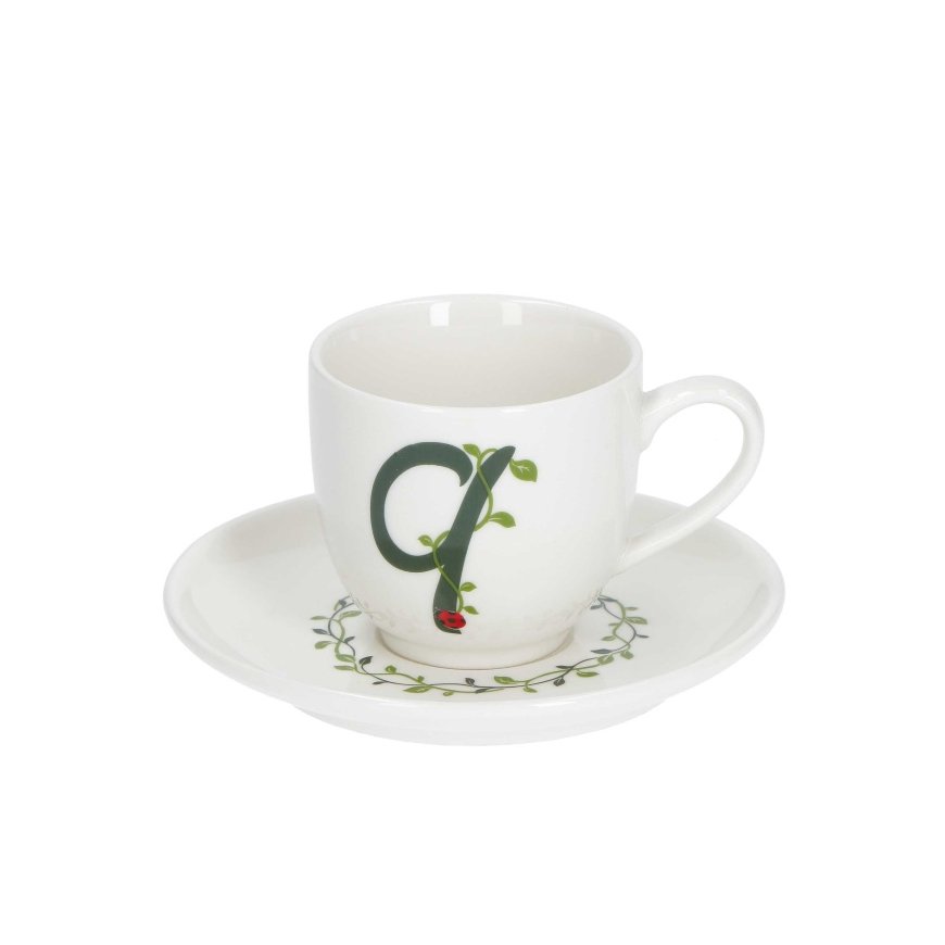 LA PORCELLANA BIANCA SOLOTUA Cup and Saucer 90 ml, Pattern Q