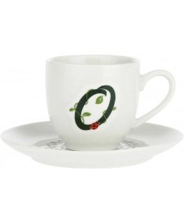 LA PORCELLANA BIANCA SOLOTUA Mukki ja lautanen 90 ml, O-kuvio