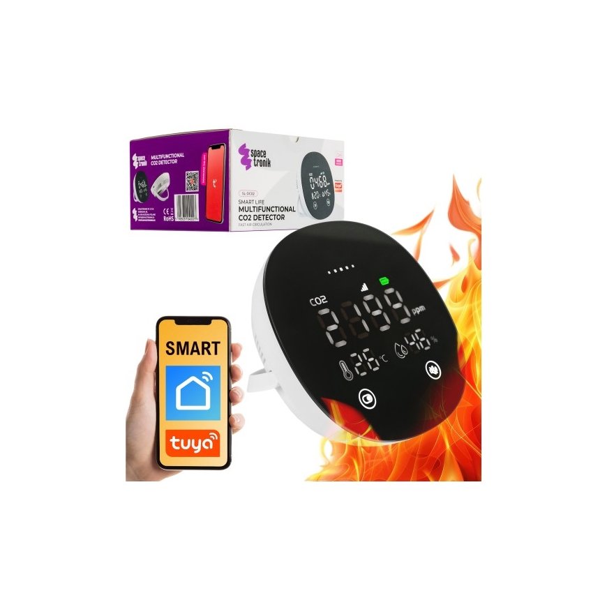 Spacetronik Tuya SL-DC02 3 в 1 датчик качества воздуха