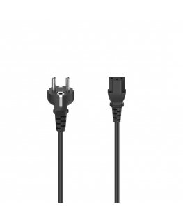 Hama 00200738 elektrības kabelis Melns 2,5 m C-veida elektrības spraudnis C14 uzmava