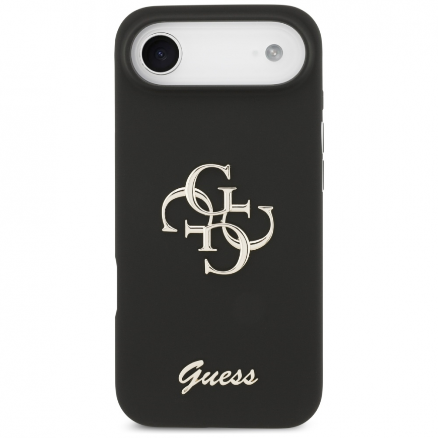 Guess Silicone Big 4G Script case for iPhone Air black – 3