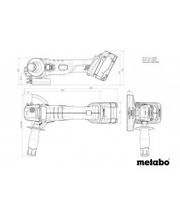 METABO Angle Grinder W 18 7-125 CARCASS