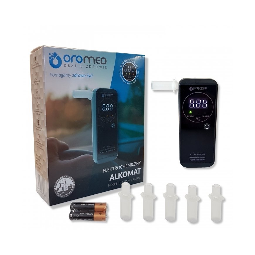 Oromed F11 PROFESSIONAL alkomeeter 0 - 4 protsenti 0,05 protsenti Must