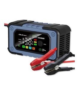 Короткий микропроцессорный зарядное устройство Qoltec 12V | 5A | Преобразователь для аккумуляторов AGM GEL SLA | 6 - ступенчатая