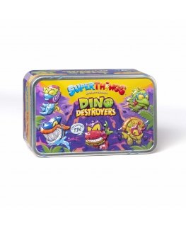 "SuperThings Rivals of Kaboom Dino Destroyers" exclusive "Set" silver tin