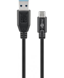Goobay 71221 USB kabelis USB 3.2 Gen 1 (3.1 Gen 1) 2 m USB A USB C Juoda