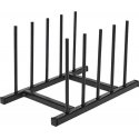 Home Styling Collection Lid and Plate Holder Metal Black 19.5x12.5x12 cm