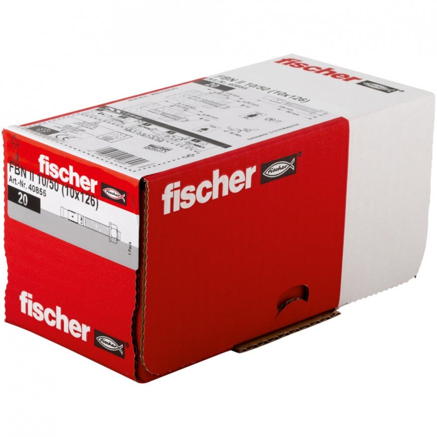 Fischer 40855 винтовой анкер/дюбель 20 шт Анкерный болт 125 mm – 2