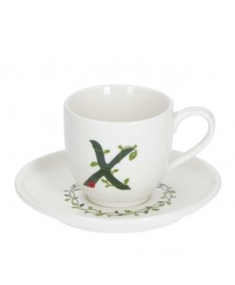 WHITE PORCELAIN SOLOTUA Cup and Saucer 90 ml, model X