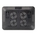 Conceptronic CNBCOOLPADL4F aušinimo padėklas nešiojamam kompiuteriui 39,6 cm (15.6") Juoda Conceptronic CNBCOOLPADL4F aušinimo padėklas nešiojamam kompiuteriui 39,6 cm (15.6") Juoda