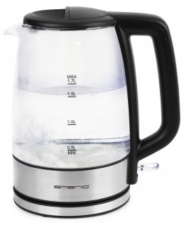 Emerio WK-130126 elektrinis virdulys 1,7 L 2200 W Juoda, Permatomas