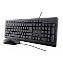 Trust Primo tastatūra Pele iekļauta Universāls USB QWERTY Amerikāņu angļu valoda Melns Trust Primo tastatūra Pele iekļauta Universāls USB QWERTY Amerikāņu angļu valoda Melns