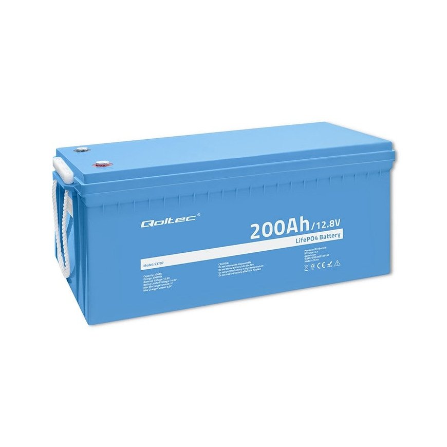 Qoltec LiFePO4 Lithium Iron Phosphate Battery | 12.8V | 10Ah | 128Wh | BMS – 2