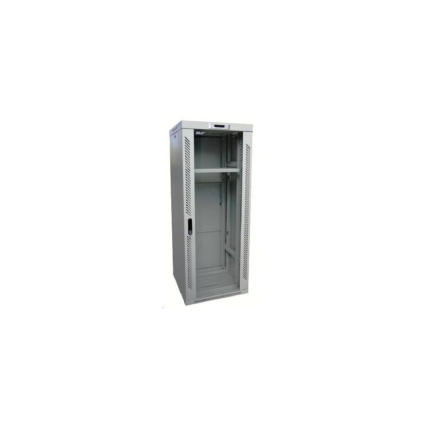 LEXI-Net 19" напольный шкаф 37U 600x800 разборный, вентиляционный модуль, термостат, колеса, 600кг, стекло, серый – 2