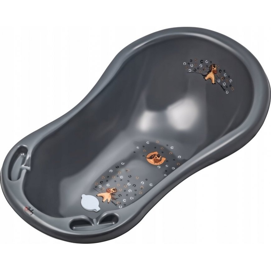 Maltex Bath Mat with Plug 84cm Pony MINIMAL Grey 0930_90