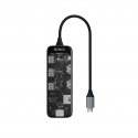 Deltaco USBC-HDMI30 jaotur USB tüüp-C 5000 Mbit/s Must, Hall, Läbipaistev Deltaco USBC-HDMI30 jaotur USB tüüp-C 5000 Mbit/s Must, Hall, Läbipaistev