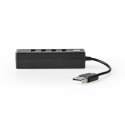 Nedis UHUBU2420BK interface hub USB 2.0 480 Mbit/s Black Nedis UHUBU2420BK interface hub USB 2.0 480 Mbit/s Black