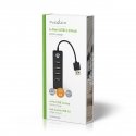Nedis UHUBU2420BK interfeisa centrmezgls USB 2.0 480 Mbit/s Melns Nedis UHUBU2420BK interfeisa centrmezgls USB 2.0 480 Mbit/s Melns