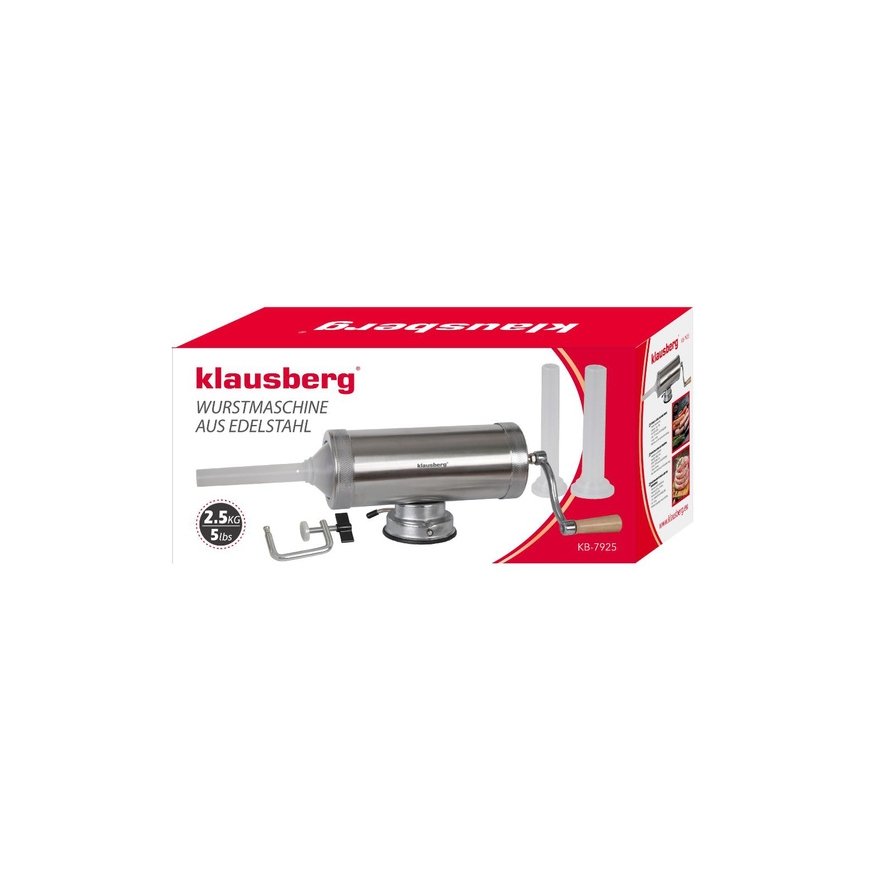 Sausage stuffer horizontal manual machine 2.5kg KLAUSBERG KB-7925