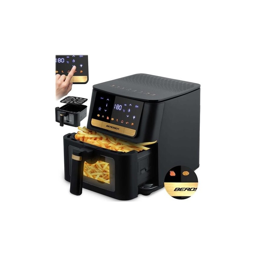 Oro gruzdintuvė bez eļļas Berdsen BD-655 melna – 2