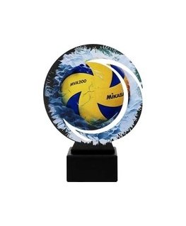Detal Metāla trofeja ar marmora pamatni - Volejbols