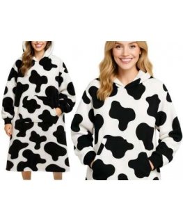 XXL suurusega kudum - must-valge pleed Ruhhy 26538