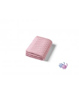 Purepower BabyOno knitted cotton blanket pink 1647/01