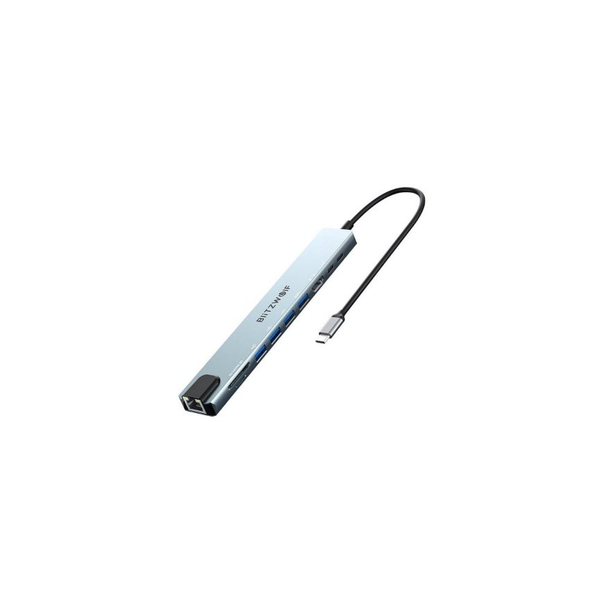 Accura USB-C 6w1 | 1x USB-C PD 100W | 1x USB 3.0 | 2x USB 2.0 | 1x HDMI | 1x USB-C